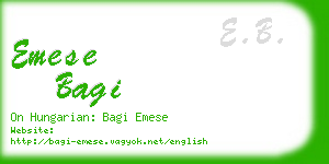 emese bagi business card